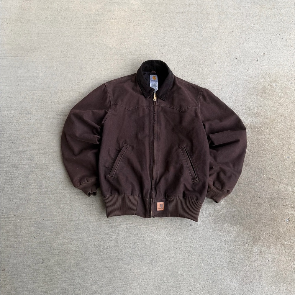 Vintage Carhartt Santa Fe Jacket J14 DKB Mens Medium Dark Brown Y2K Work Wear